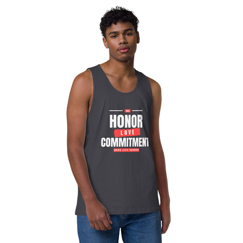 Honor Love Commitment Men’s premium tank top