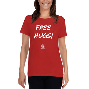 Women's Red Free Hugs Tee