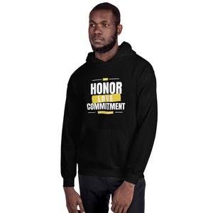 White & Gold Honor-Love-Commitment - Unisex Hoodie